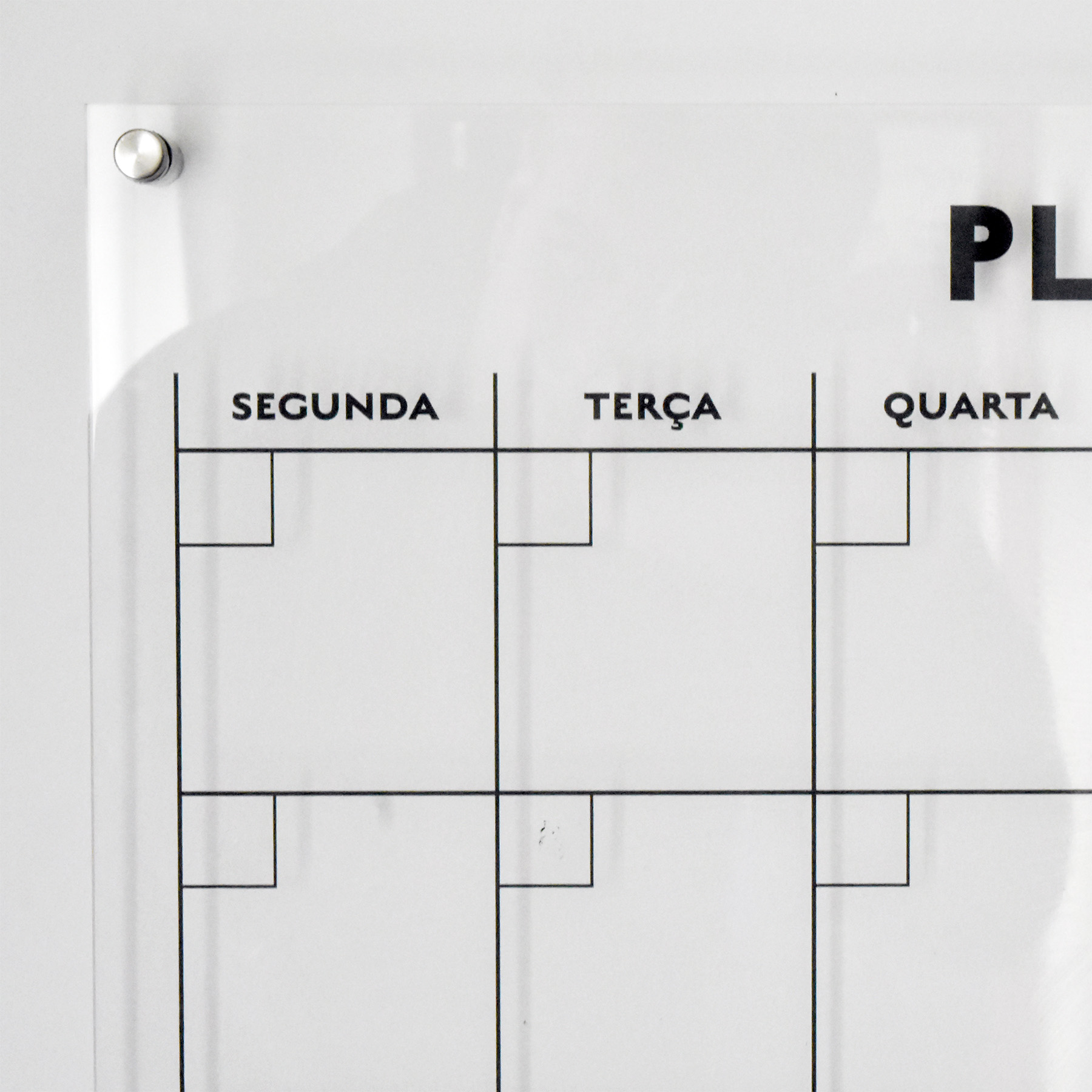 Planner Mensal Acrílico de Parede - Papela